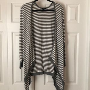 Striped open cardigan